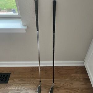 Set of Two Golf Clubs - Black and Silver